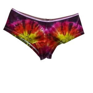 Womens Panties Size Juniors Large Handmade Tie Dye Black Underwear Boy Short New